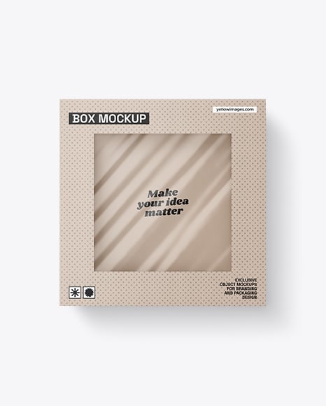 Gift Box With Bow Mockup