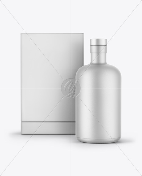 Ceramic Bottle with Box Mockup
