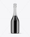 Dark Glass Champagne Bottle Mockup