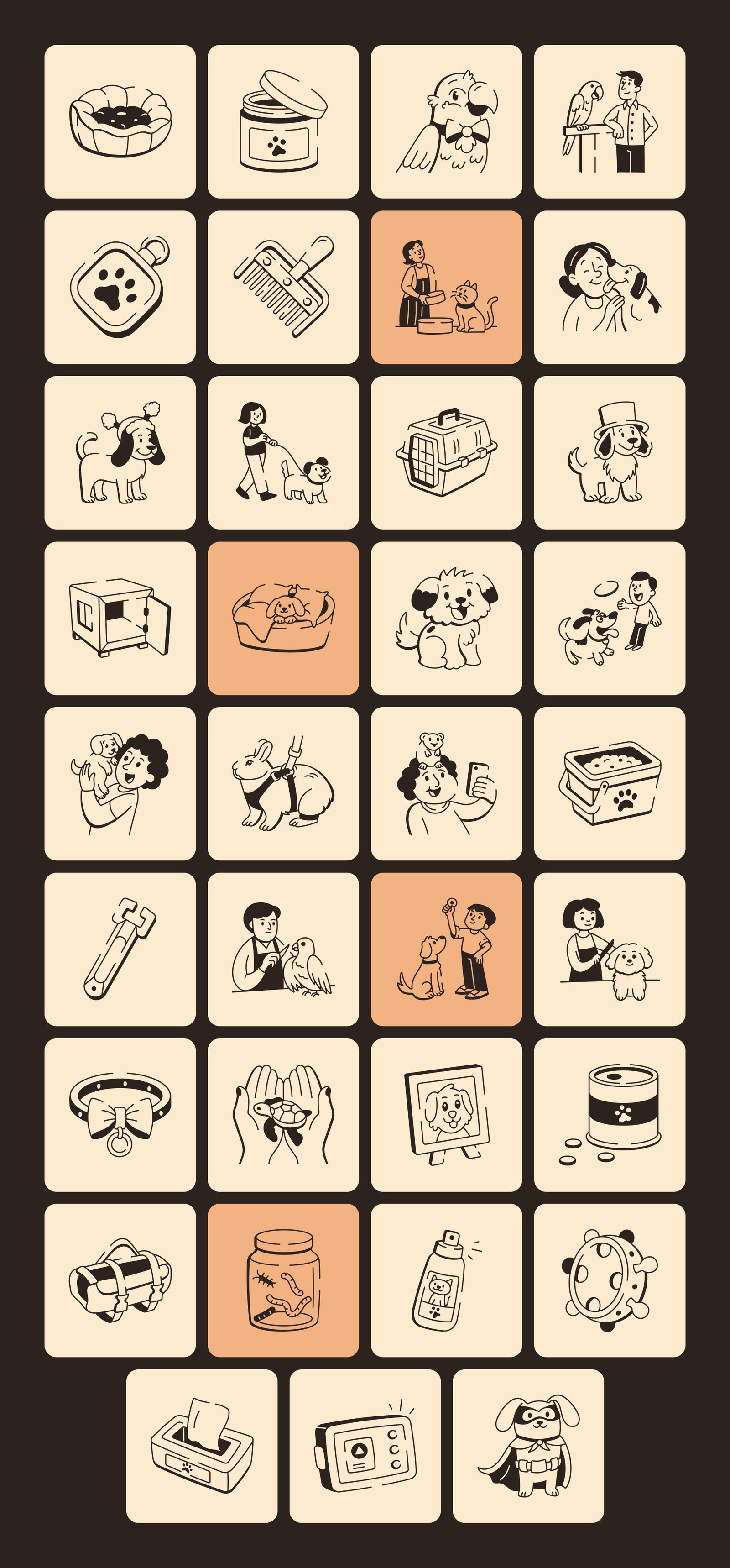 Pet Icon Art Set