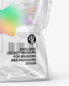 Transparent Clear Plastic Stand-Up Pouch Mockup