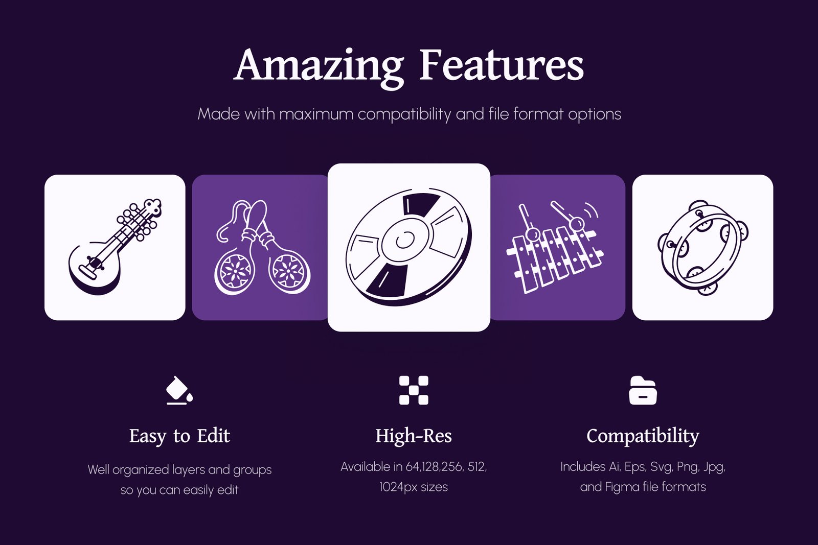 Music Doodle Icon Set