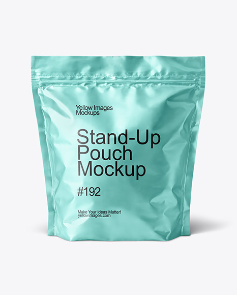 Metallic Stand-up Pouch Mockup