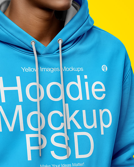 Black Man Wearing a Hoodie and Sunglasses Mockup