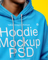 Black Man Wearing a Hoodie and Sunglasses Mockup