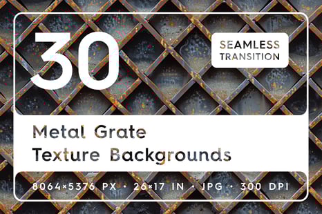 30 Metal Grate Texture Backgrounds - Textures