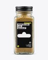 Square Glass Jar with Asafoetida Spice Mockup