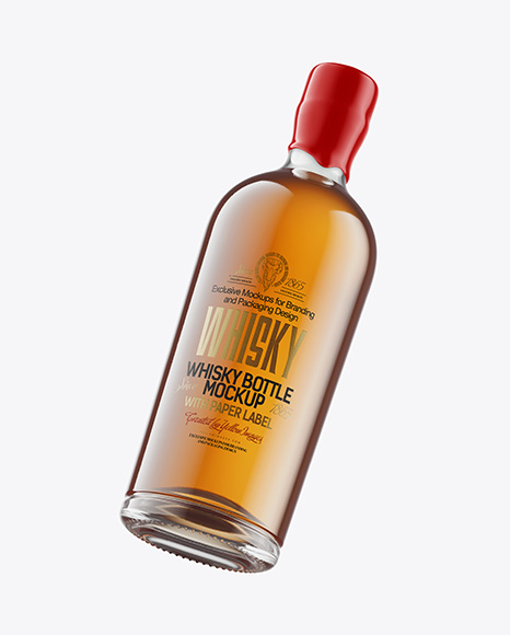 Glass Whisky Bottle Mockup
