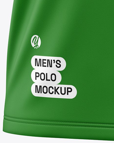 Men's Short Sleeve Raglan Polo Mockup