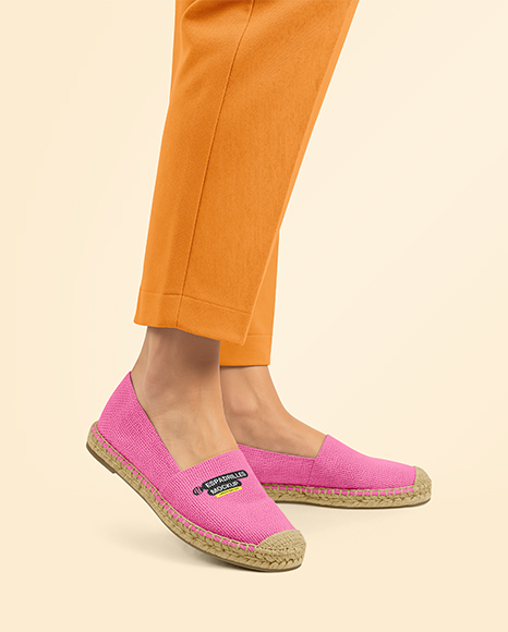 Espadrilles on Women's Legs Mockup