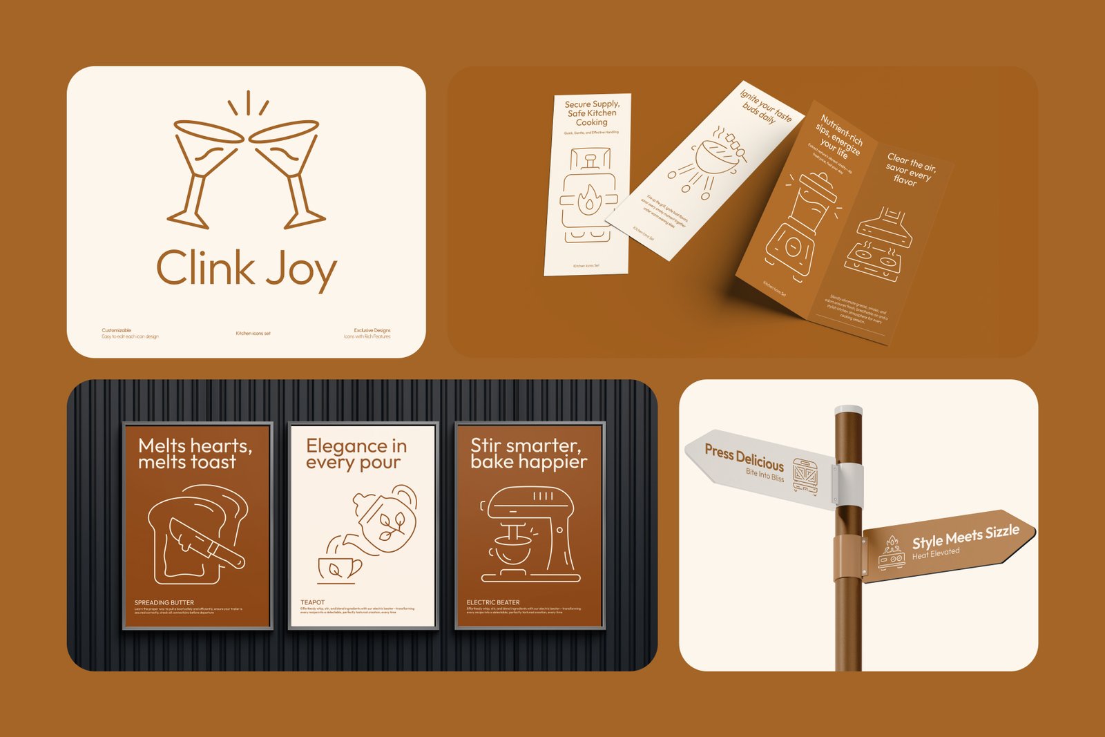 Kitchen Icon Art Set