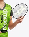 Woman Wearing Badminton Uniform Mockup