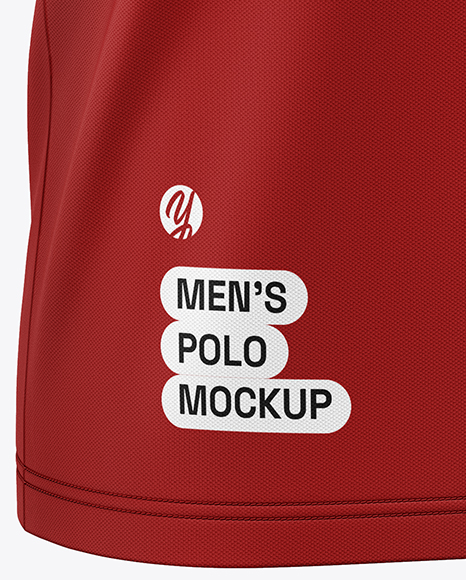 Men's Short Sleeve Polo Shirt Mockup