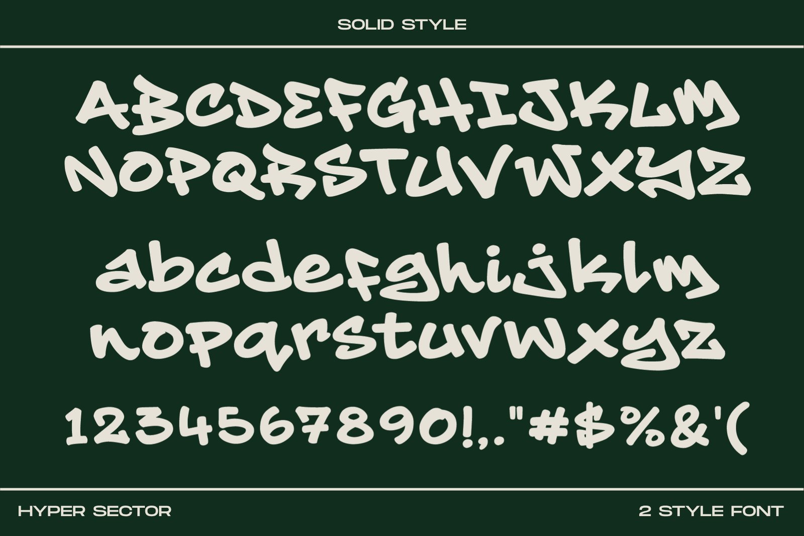 Hyper Sector - modern graffiti font