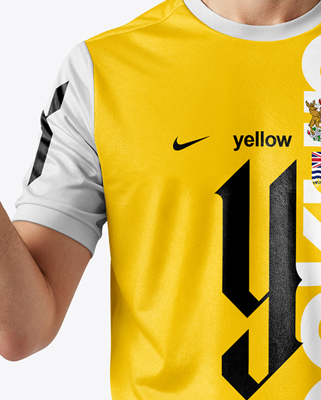 Man Wearing Full Soccer Kit Mockup