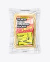 Clear Plastic Flow-Pack with Salmon Fish Fillet Mockup