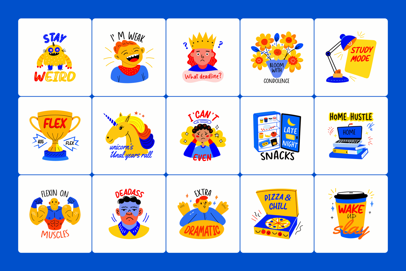 Teenage Stickers Set