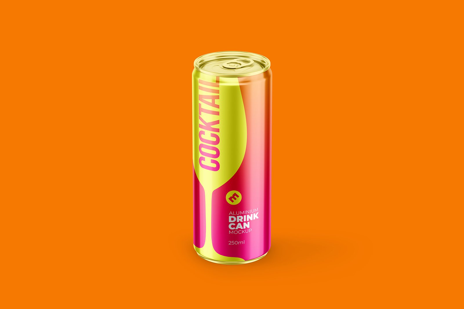Slim 250ml Aluminium Can Mockup