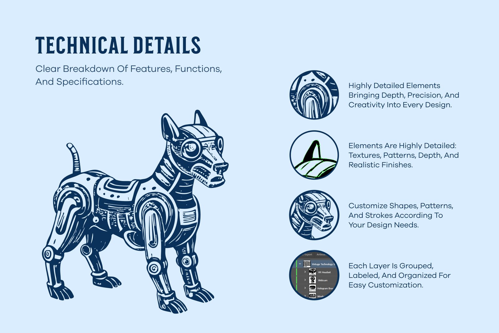 Vintage Technology Illustration Set