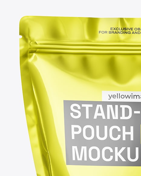 Metallic Stand-Up Pouch Mockup
