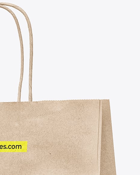 Kraft Paper Bag with Handles Mockup