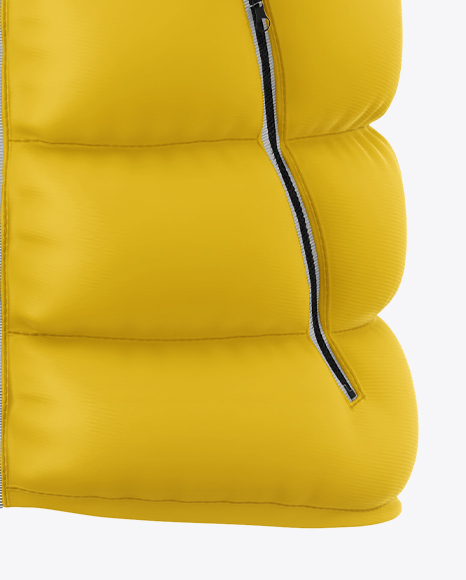 Matte Down Vest Mockup – Front View