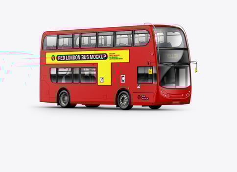 Bus ad psd mockup