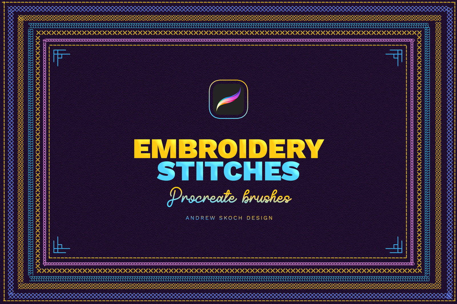 Embroidery Stitches Procreate Brushes