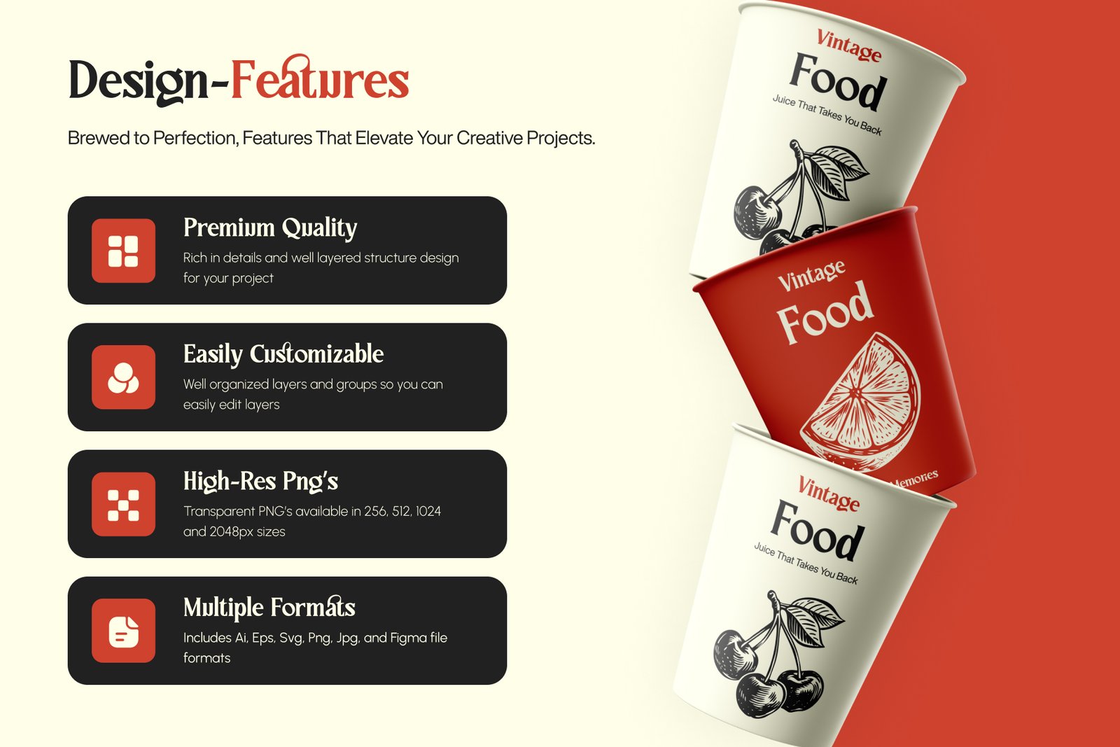 Vintage Food Illustration Set