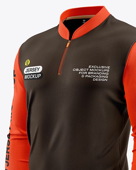 Mesh Jersey Mockup - Half Side View