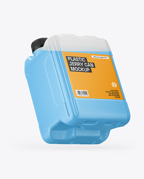 Transparent Plastic 5L Jerrycan Mockup