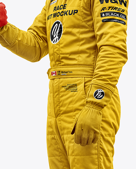 Two Men Wearing Racing Kits Mockup