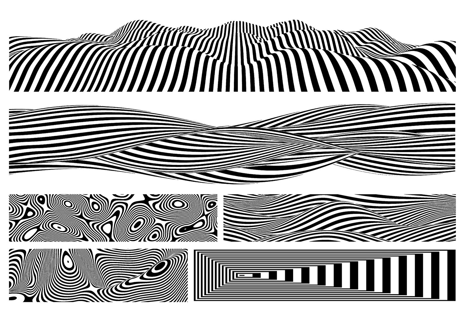 Op Art - Vector Backgrounds Bundle
