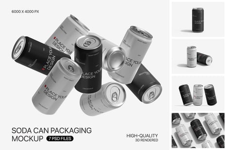Soda Can Packaging Mockup - Product Mockups