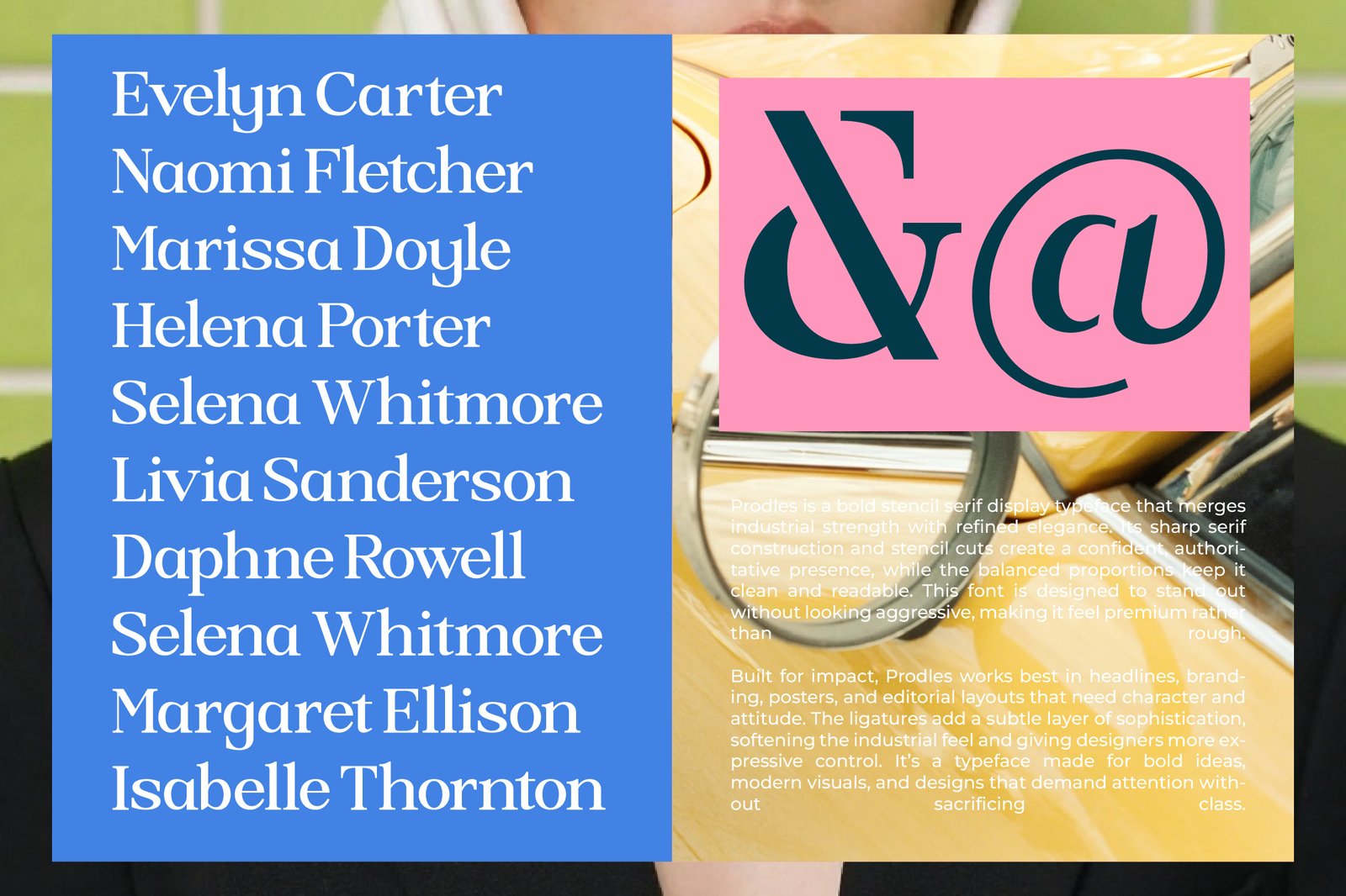 Prodes Bold Stencil Serif