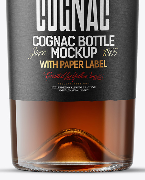 Cognac Bottle Mockup