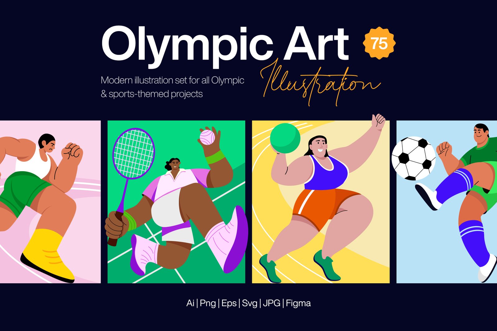 Olympic Illustration Art Set