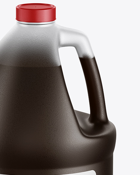 1 Gallon Plastic Jug with Liquid Mockup
