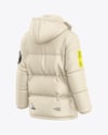 Men's Down Jacket Mockup - Back Half Side View