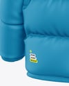 Men's Down Jacket Mockup - Back Half Side View