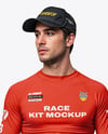 Man Wearing Racing Kit Mockup