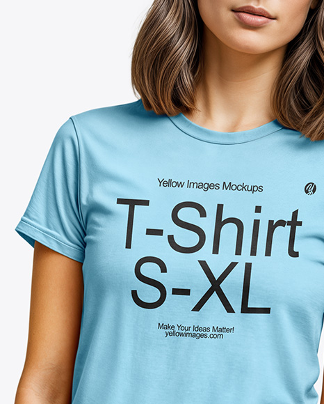 Young Couple Wearing T-shirt and Jeans Mockup