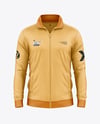 Long Sleeve Track Jacket Mockup - Front View