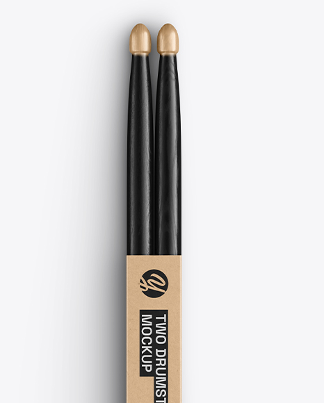 Glossy Wooden Drumsticks Mockup