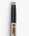 Glossy Wooden Drumsticks Mockup