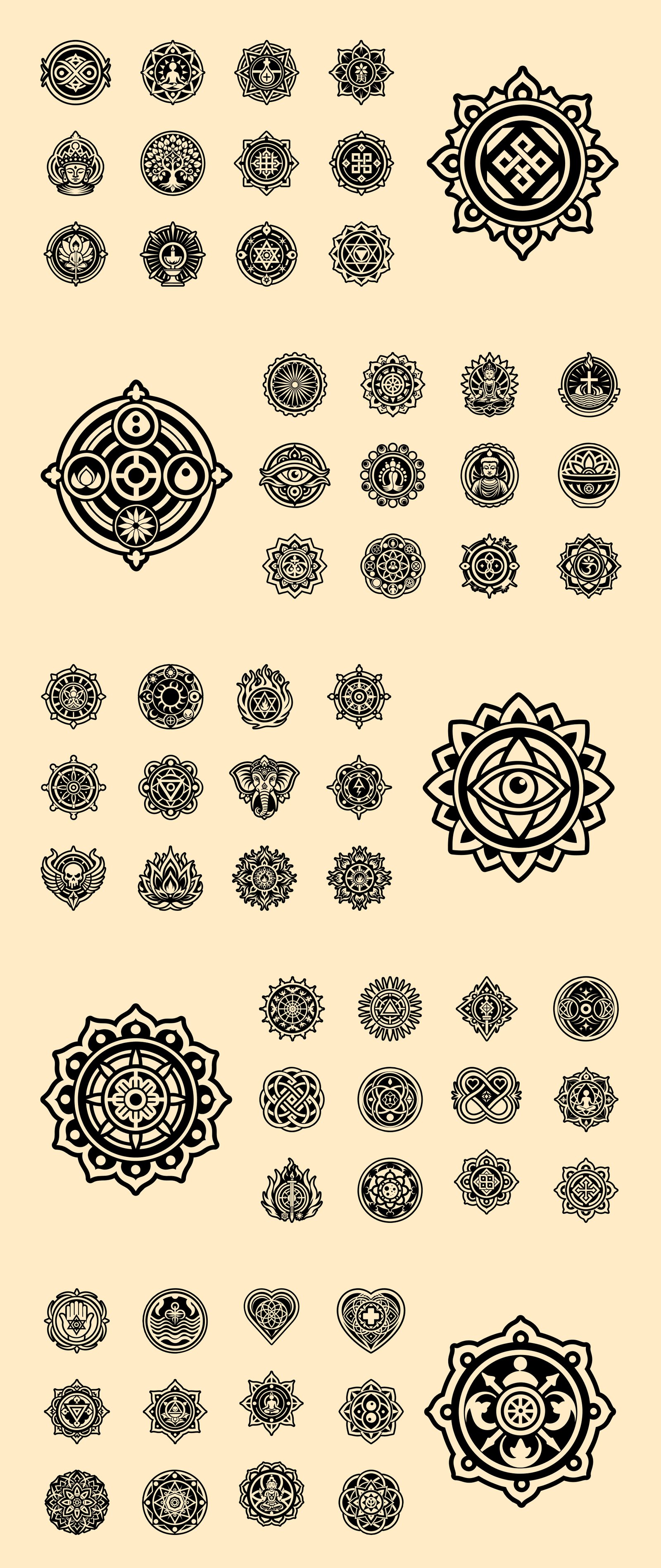 Buddhist Soul Symbol Set