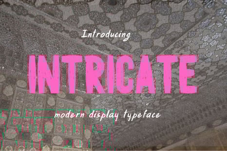 Intricate Font - Magazine font