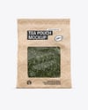 Kraft Pouch w/ Dry Green Tea Mockup