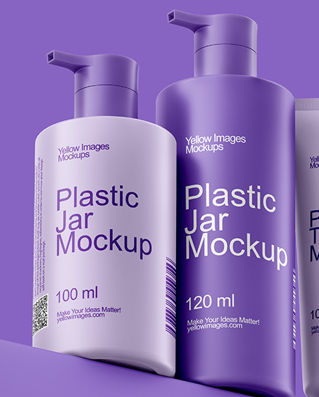 Bottles with Tubes Mockup