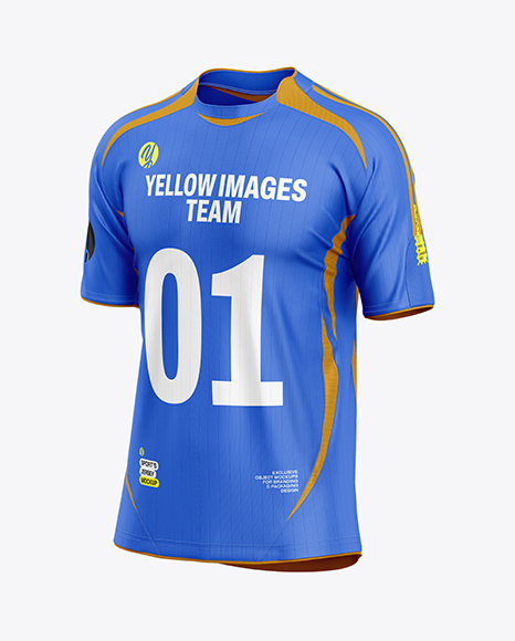 Soccer Jersey Mockup - Half Side View